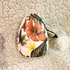 Live Trends tropical floral hand painted pottery vase